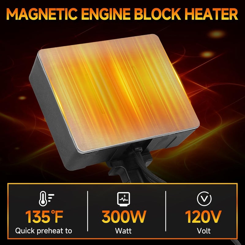 WILDGEAR ‎1190X BBRB1190 Magnetic Engine Block Heater, 120V, 300W, compatible with a diverse array of vehicles, equipment, components, and more - Image 2